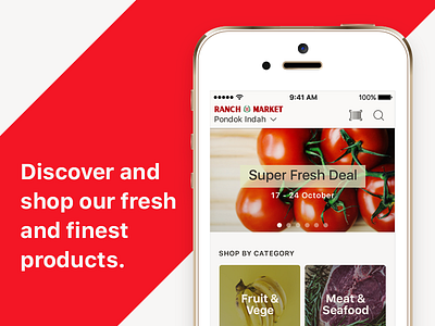 KeSupermarket App app home ios mobile shop ui