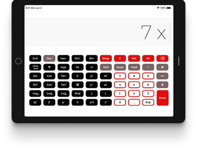 Ipad scientific calculator app UI
#DailyUI