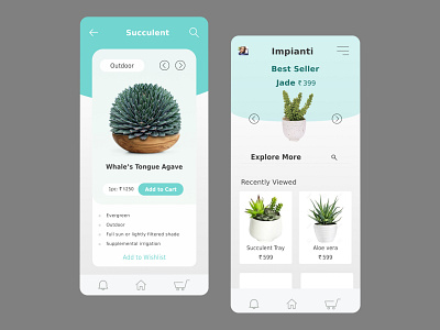 Plant app design uiux