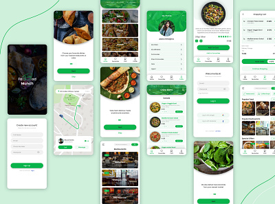 Food Munch - Food ordering and delivery app app branding design ui ux