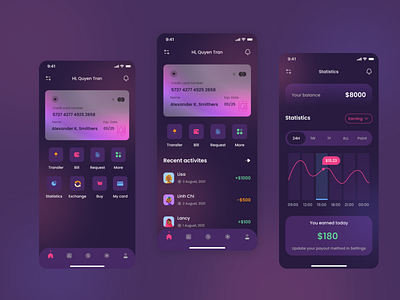 Wallet App app design ui