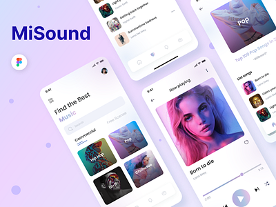 Music App app design ui
