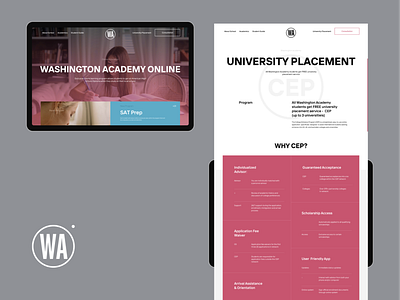 Washington Academy about abroad academy brand course education english homepage homescreen ipad online page school tile typography university ux website website builder