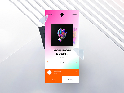 Upperground© by ARTBAT 2022 3d buttons dance dj electronic hero homescreen kit label mobile music player scroll swiss trend typography ui ux website