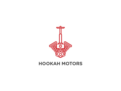 Hookah Motors bar flat hookah logo logotype motors shisha