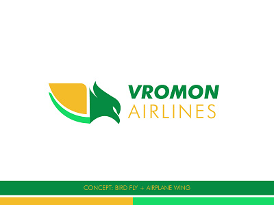 Vromon Airlines Logo Design airlines logo bird logo brand logo branding logo design logo inspiration logofolio logologo type logotype travel airlines logo vector logo vromon airlines logo wings logo