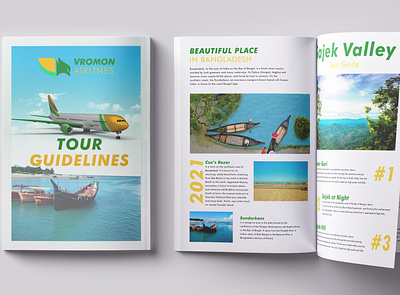 Tour Guidelines Magazine for Vromon Airlines brochure catalog flyer magazine template tour guidelinse tour guidelinse magazine travel magazine