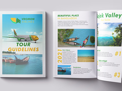 Tour Guidelines Magazine for Vromon Airlines brochure catalog flyer magazine template tour guidelinse tour guidelinse magazine travel magazine