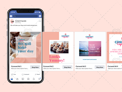 Social Media Design for Content Cupcake
