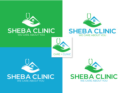 Sheba (Care) Clinic Logo Design brand identity brand logo branding care clinic logo clinic logo logo logo design logo inspiration logotype modern logo new logo online logo sheba clinic sheba clinic logo wordmark logo