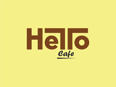 Hello Café Logo Design branding cafe logo design graphic design hello café logo logo design logo inspiration logofolio logotype modern logo