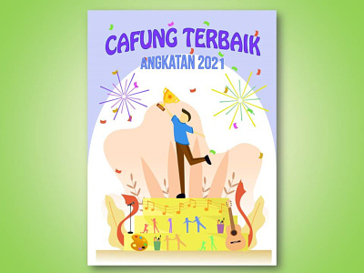 Award Poster for best cafung (Best Member) 2021, Seni Theatrisic award graphic design illus illustration poster vector winner