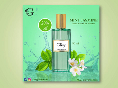 perfume Glisy advertising for instagram