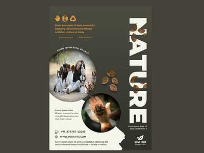 Relax with NATURE flyer template animals flyer tempalte flyer lions flyer nature business flyer template nature flyer template template