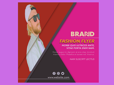 Fashion square flyer template