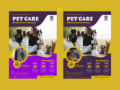Pet Care Poster advertise flyer business flyer designer flyer flyer design graphic design illustration logoposter pet care poster poster print design template