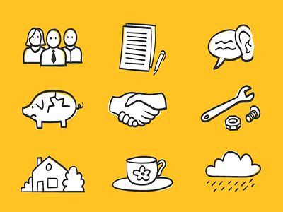 Charity Website Icons icons illustration