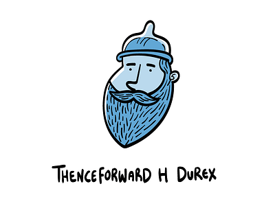 Thenceforwards H Durex character design hand drawn illustration illustrator