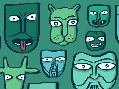 Grotesques creatures grotesques hand drawn heads illustration illustrator