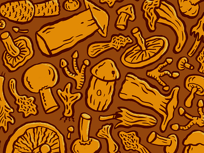 Make It Fungi food fungi handdrawn illustration illustrator mushrooms