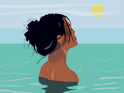 Beach Girl illustration design graphic design illustration vector
