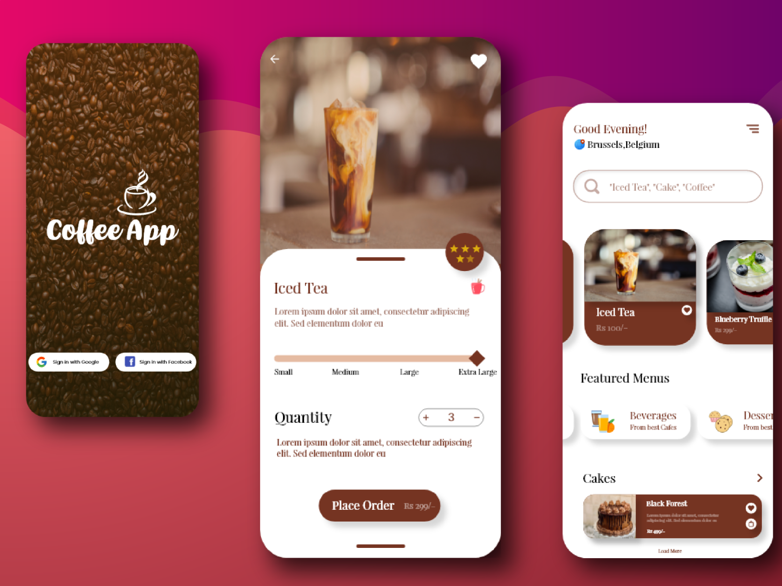 Coffee shop App Design by Ishika Dixit on Dribbble