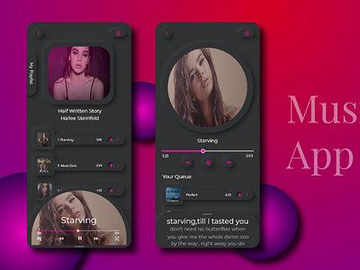 Music Player App Design adobe branding designing graphic design logo ui ux