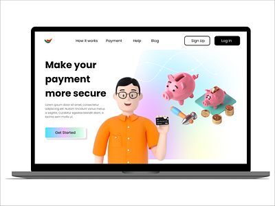 Payment Portal 3d adobe animation modelling app app ui ux branding figma logo
