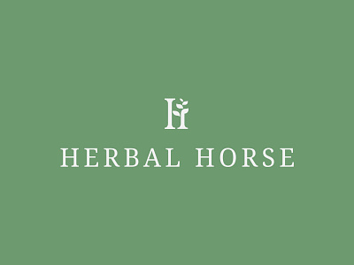 Herbal Horse Logo branding horse horses logo logo design