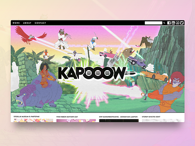 Saturday Morning Cartoons x KAPOOOW agency branding disney illustration illustrator landing page wallpaper website