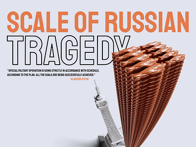 Scale of Russian tragedy 3d animation blender burjkhalifa eiffeltower motion graphics putin render russia scale tragedy ukraine war