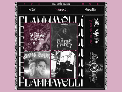 Artist Page - Web design concept album artist branding design figma music production rap ui ux webdesign