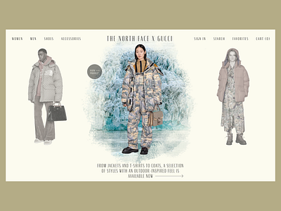 THE NORTH FACE X GUCCI COLLECTION - WEB DESIGN CONCEPT