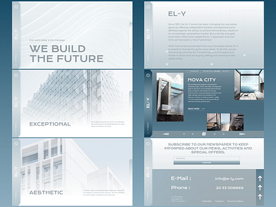 Real Estate Agency - Landing Page Website design architecture bright building city design figma future futuristic house interior modern psychedelic realestate sci fi texture ui ux web webdesign website