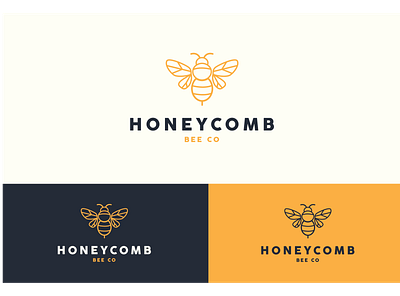HONEYCOMB BEE CO branding design icon illustration logo typography