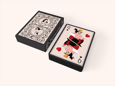 Wonderland Playing Cards branding design icon illustration typography vector
