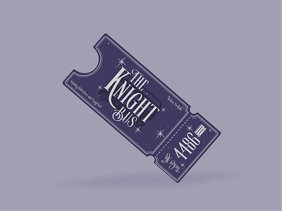 The Night Bus Ticket design harry potter icon illustration logo night bus ticket design typography