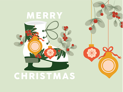 Christmas Card Design christmas christmas card design flat illustraion flat vector icon illustration logo typography vector