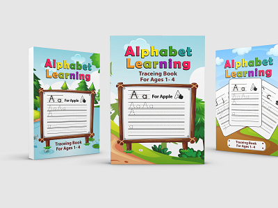 Alphabet Learning Tracing Book For Kids 3d graphic design