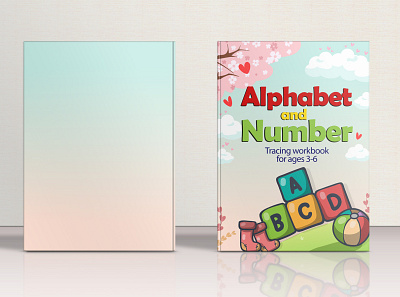 Alphabet And Number Tracing Workbook For Kids 3d branding graphic design