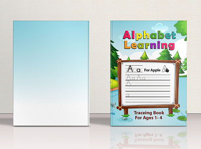 Alphabet Learning Tracing Book For Cute Kids baby design book cover book design coloring book graphic design kdp book cover ui