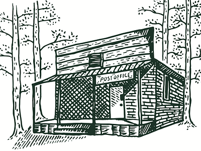 Post Office in the Woods illustration