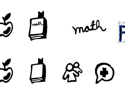 School Icons icons math school type