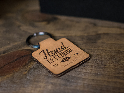 Laser Etched Leather Keychain