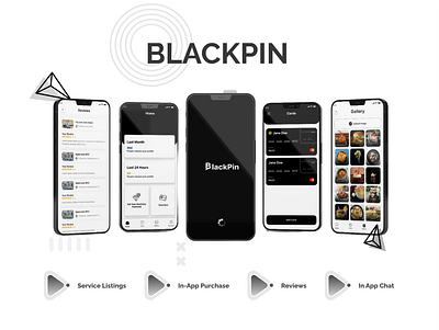 Blackpin Application app design graphic design mobile productdesign ui userexperience userinterface userresearch ux website