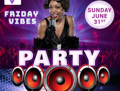 Party flyer graphic design