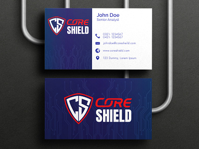 Core Shield branding business card design