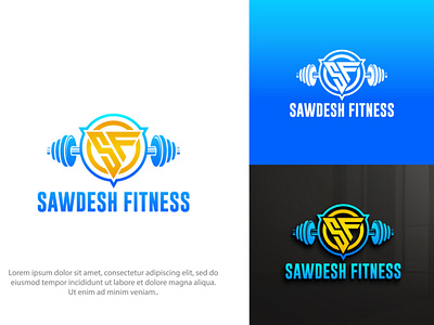 Sawdesh Fitness clean logo creative logo design eye catching logo fitness logo flat logo gym logo healthy logo illustration logo logo design minimal logo professional logo