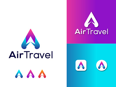Air Travel air logo air travel logo clean logo creative logo design eye catching logo flat logo illustration logo logo design minimal logo plane logo professional logo
