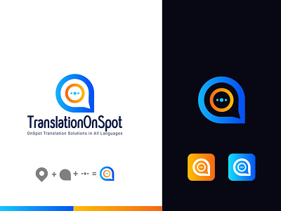 Translation on Spot clean logo creative logo design eye catching logo flat logo illustration location logo logo logo design minimal logo professional logo spot logo translation logo